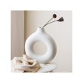 thumbnail image 5 of 1pc Solid Color Flower Vase, Modern White Porcelain Flower Arrangement Container, For Home Decor, 5 of 5