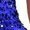 Blue, variant on Women's Sexy Fashion One-Shoulder Sequined Evening Dress Cocktail Party Dress