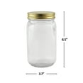 thumbnail image 4 of Mainstays 32 oz Airtight Clear Fluted Glass Wide Mouth Storage Jars (4 Count), 4 of 4