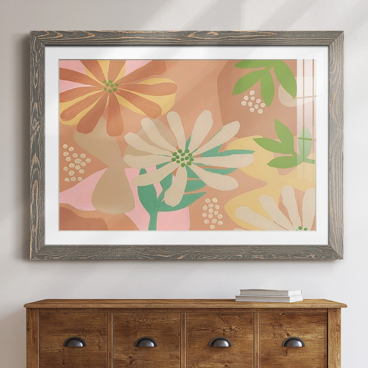 Neutral Blooms III-Premium Framed Print - Ready to Hang
