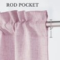 thumbnail image 6 of NICETOWN Linen Valance for Windows, Double Layer Farmhouse Kitchen Valance, Rod Pocket Light Filtering Ventilated Fabric Valance, Pink, 52"x18", 1 Panel, 6 of 8