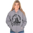 thumbnail image 3 of Original Rebel Liberty Death Gadsden Unisex Fleece Graphic Zip Up Hoodie Brisco Brands 4X, 3 of 6