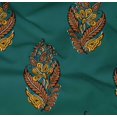 thumbnail image 4 of oneOone Organic Cotton Poplin Twill Fabric Leaves & Floral Block Print Sewing Fabric BTY 42 Inch Wide, 4 of 4