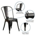 thumbnail image 6 of Emma + Oliver Commercial Grade Black-Gold Metal Indoor-Outdoor Stackable Chair, 6 of 13