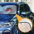 thumbnail image 3 of Strawberry Cake Car Windshield Sun Shade Reflector Sunshade Foldable for Front Keeps Vehicle Cool, 3 of 8