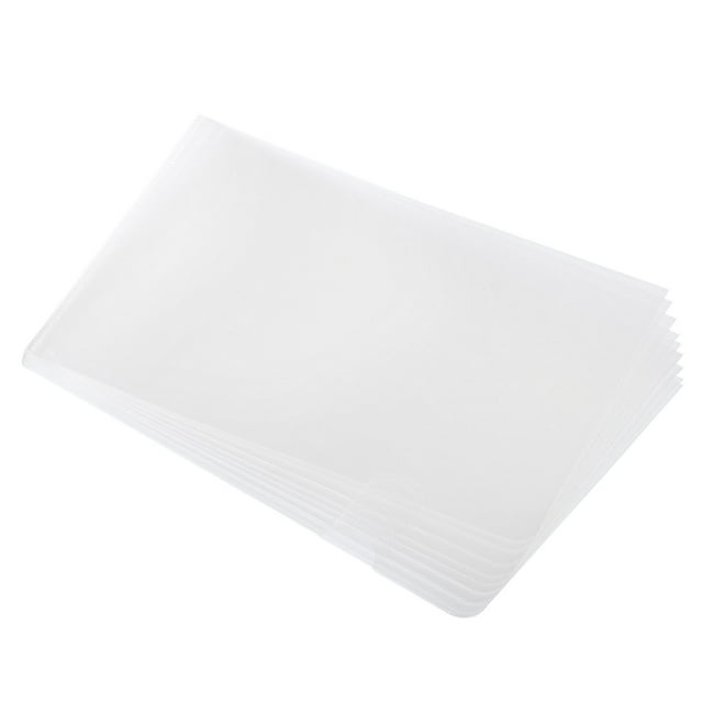 Carpetas en forma de L Uxcell A5, paquete de 12 carpetas de plástico transparente