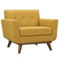thumbnail image 2 of Modern Contemporary Armchairs and Loveseat (set of three), Orange Fabric, 2 of 6