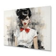 thumbnail image 2 of Designart "Stylish Timeless Glamour Portrait I" Fashion Metal Art Living Room, 2 of 5