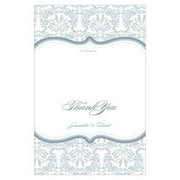 Weddingstar 1044-34-c35 Love Bird Damask Thank You Card Powder Blue - Pack of 24