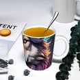 thumbnail image 5 of Yiaed Colorful Wolf Head A Print Ceramics Coffee,Large Handle Design,Extra Large Tea and Coffee Cup for Office and Home Mugs, 5 of 6