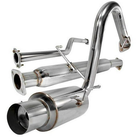 Spec-D Tuning MFCAT2-TC05 2.5 in. Inlet N1 Style Catback Exhaust System for 04 to 07 Scion TC, 7 x 19 x 46