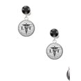 thumbnail image 2 of Delight Jewelry Silvertone Domed Black LVT Black Crystal Clip on Earrings, 2 of 5