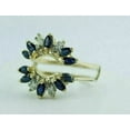 thumbnail image 2 of 2Ct Marquise Cut Lab Created Blue Sapphire Wedding Enhancer Ring 14k Yellow Gold Plated, 2 of 4