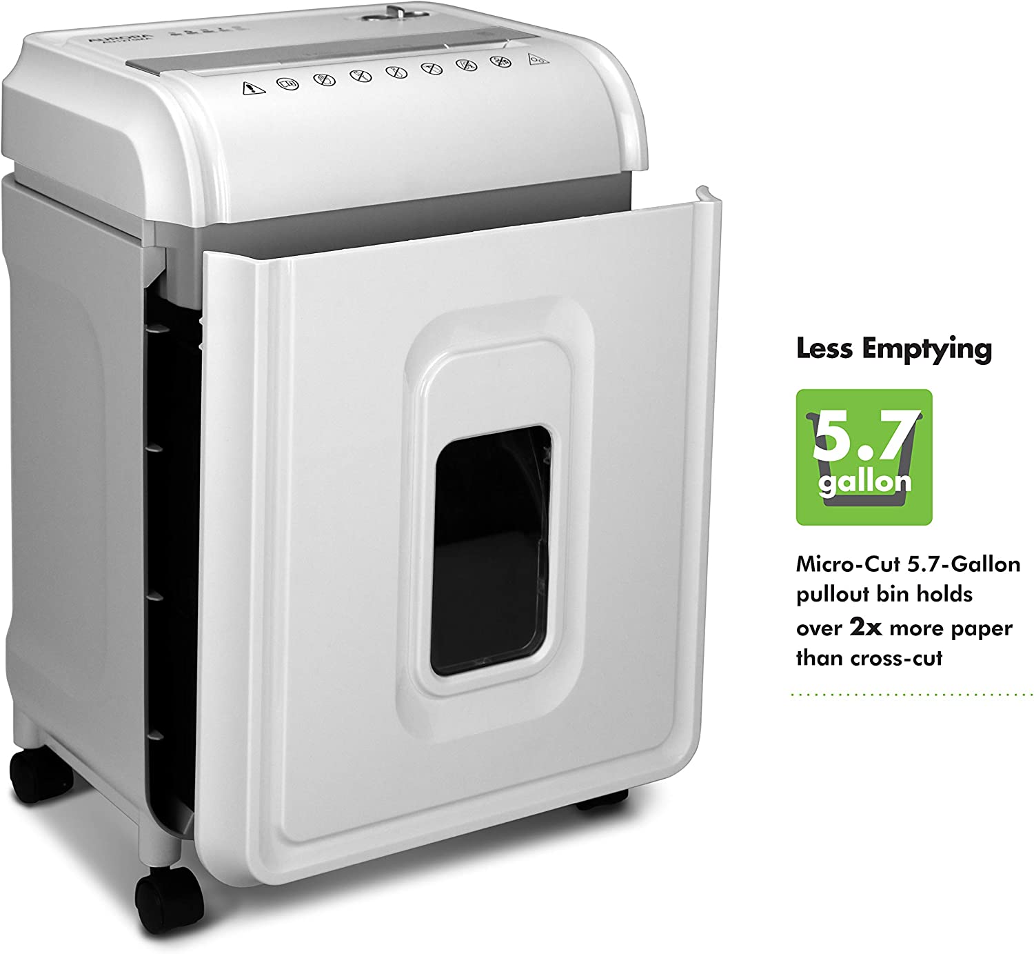 AU1480MA Professional Grade 14-Sheet Micro-Cut Paper and CD/Credit Card Shredder/ 30 Minutes Continuous Run Time, White/Gray