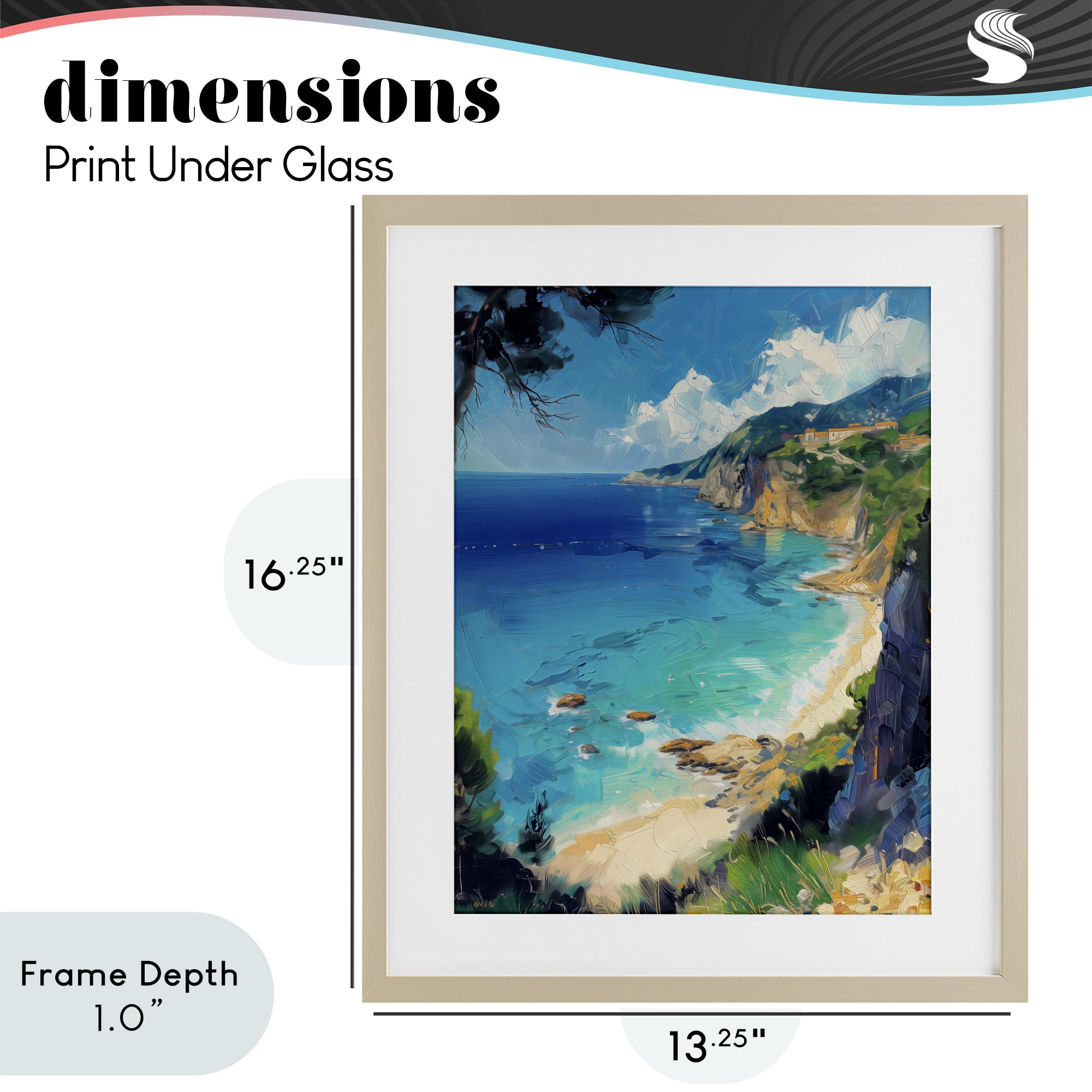 Stupell Industries View of Ocean Retreat Birch Framed Print Under Glass, design by Creative Studio
