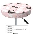 thumbnail image 4 of Balery Swan And Flowers2 Fundas de asiento para taburete de bar redondo de tela de terciopelo ajustables que protegen de arañazos y manchas para sillas de 14 a 17 pulgadas.-14 inch, 4 of 7
