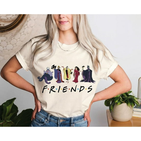 Evil Friends Shirt, Evil Queen T-shirt, Maleficent Villains Shirt, Disney Disneyworld, Evil Friends Tee, Sand Color