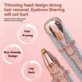 thumbnail image 6 of Portable 2 IN 1 Women Epilator Electric Painless Hair Remover Lady Shaver Eyebrow Shaper Facial Leg Armpit Bikini Body Trimmer, 6 of 7