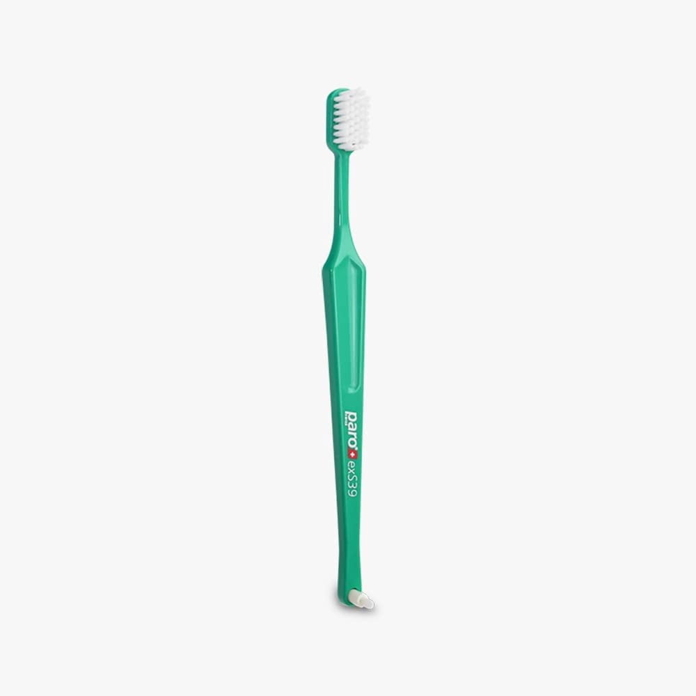 Paro exS39 Extra Sensitive Toothbrush with Interspace Brush F | Dual Features | Ultra Soft Bristles | Unisex | (6 Pack)