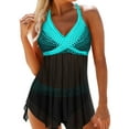 thumbnail image 1 of Gupgi Maillots de Bain Grande Taille pour Femmes 2 Pcs Tankini Haut et Culottes, 1 of 7