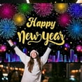 thumbnail image 5 of 2026 Happy New Year Banner Multicolor Happy New Years Eve Party Decorations Fireworks Cityscape New Year Party Backdrop NYE Party Supplies, 5 of 10