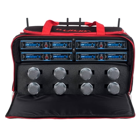 UPC: 0692868824685 | VOCOPRO UDH-CHOIR-8-MIB Eight Channel Wireless Handheld Microphone System In A Bag