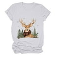 thumbnail image 5 of UngA Christmas Shirts Women Merry Christmas Holiday Graphic Crew Neck Tees Family Holiday Xmas T-Shirts Gift Tops Christmas Tshirts Shirts for Women (White,S), 5 of 6