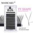 thumbnail image 2 of Venta caliente Masscaku Efecto 3D Y Estilo Pestañas Puntas divididas suaves naturales Pestañas de volumen prefabricadas Extensiones de pestañas de visón premium Dengxun unisex, 2 of 2
