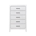 thumbnail image 7 of Modern White Finish Bedroom 6pc Set Twin Panel Bed 2x Nightstands Dresser Mirror Chest Wooden Furniture, 7 of 7