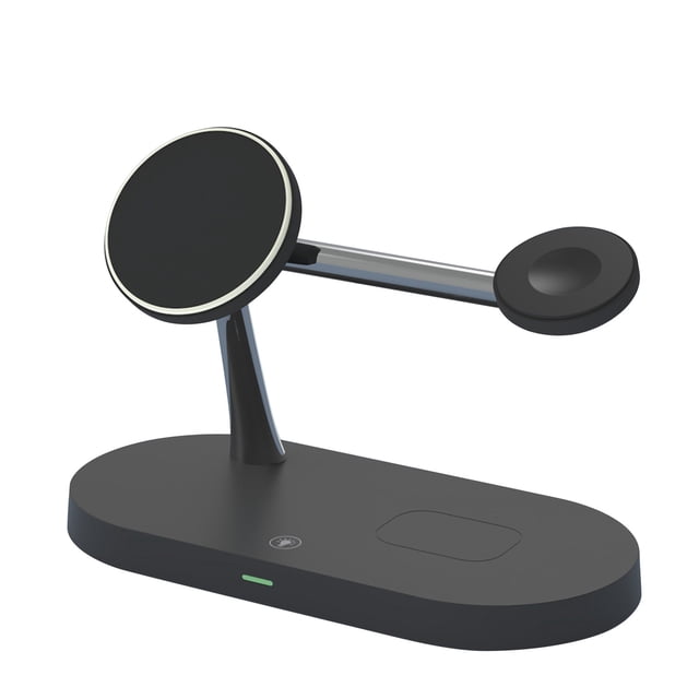 Birdeem 5-In-1 Double Coil Wireless Charger for Mobile Phone 15W Fast Charging for Watch Earphones