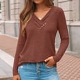 thumbnail image 4 of SUNBS Long Sleeve Shirts for Women Tunic V Neck Button Top Dressy Casual Business Blouses, 4 of 9