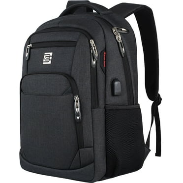 UKEIN Black Laptop Backpack Computer Business Backpack for Adult Water Resistant Anti-Theft Laptop Backpack for Men