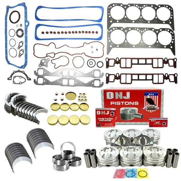 DNJ EK3104 Engine Rebuild Kit Fits Cars & Trucks 1996-2002 Cadillac Chevrolet GMC C-Series Escalade Express 1500-2500-3500 K-Series Savana 1500-2500-3500 Tahoe Yukon 5.7L OHV V8 16V VIN R