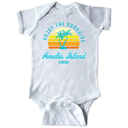 

Inktastic Summer Enjoy the Sunshine Amelia Island Florida in Blue Gift Baby Boy or Baby Girl Bodysuit