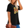 thumbnail image 3 of Anbech MAMA Sunflower Plus Size T-Shirts for Women Graphic Sunflower with Butterflies Print Oversize Short Sleeves T-Shirt with Round Neck, 3 of 9
