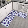 thumbnail image 2 of Pioneer Flower Floral Print Pattern Kitchen Rugs Sets Of 2,Anti Fatigue Kitchen Mat Rugs Non Slip Washable,Decorative Kitchen Floor Mats for Kitchen,Sink,Laundry,17"x30"+17"x47", 2 of 7