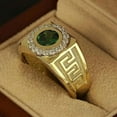 thumbnail image 1 of AMERTEER Bague Rétro en Pierre Précieuse Verte pour Hommes et Femmes Bijoux Polyvalents à la Mode, 1 of 7