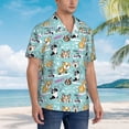 thumbnail image 3 of Fuzoiu Dogs Print Hawaiian Shirt for Men, Summer Beach Casual Short Sleeve Button Down Shirts, Men’s Beach Summer Shirts with Pocket,Small, 3 of 7