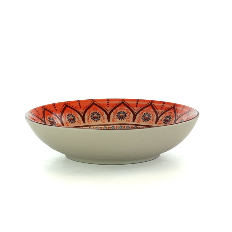 Elama Zen Rust Mozaik 16 Piece Dinnerware Set - Walmart.com