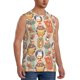 thumbnail image 2 of Balery Colorful Owls Camisetas sin mangas para hombre, absorbe la humedad y protege contra el mal olor.-3X-Large, 2 of 7