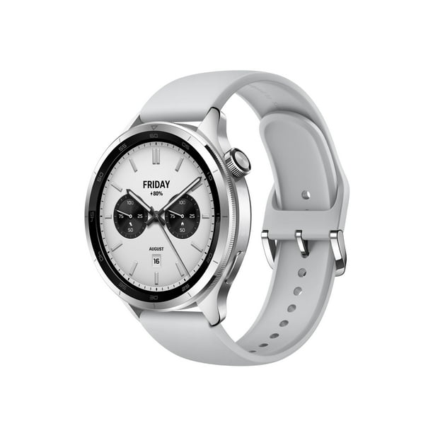 XIAOMI Watch S4 Smartwatch Plata – Batería hasta 15d, Pantalla AMOLED 1.43", Compatible con Android y iOS, Corona Giratoria, Bisel Intercambiable, Resistente al Agua, 5 ATM, HR y spO2