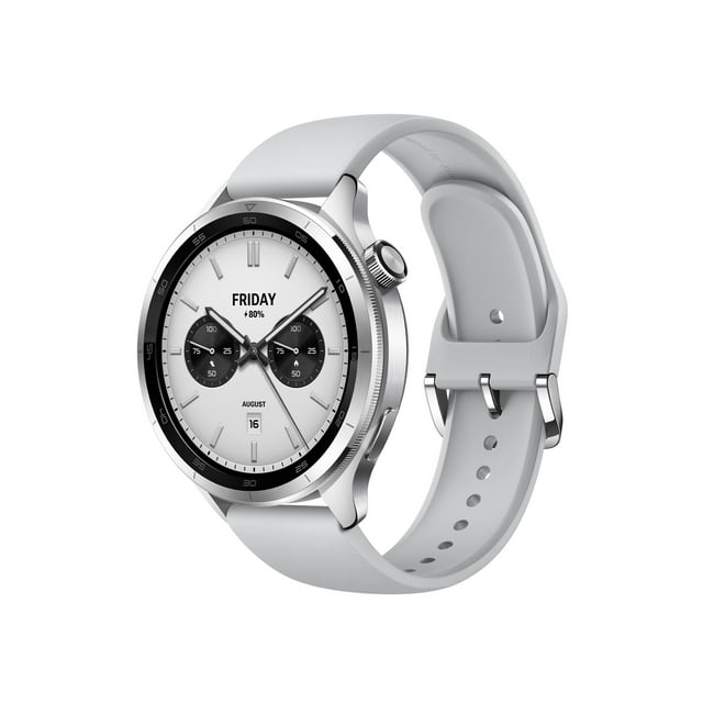 XIAOMI Watch S4 Smartwatch Plata – Batería hasta 15d, Pantalla AMOLED 1.43", Compatible con Android y iOS, Corona Giratoria, Bisel Intercambiable, Resistente al Agua, 5 ATM, HR y spO2