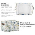 thumbnail image 2 of Yayeee 2 Pack Canvas Storage Basket with Handles for Shelves Fabric Bins Closet Organizer, Blue Floral, 2 of 8