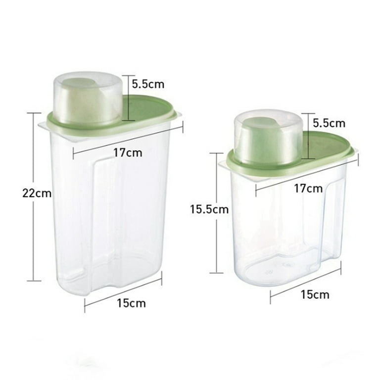 6 PCS Food Cereal Storage Containers Set with Lids 2.5L Set of 6