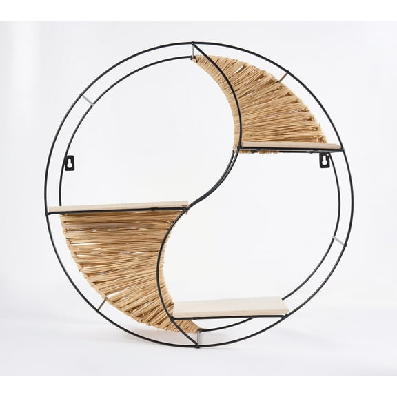 Urban Shop Yin Yang Floating Shelf 17.72" L x 0.59" W x 23.62" H