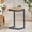 SMALL, variant on Holaki Firwood Antique C-Shaped Accent Table , Industrial Iron Base,Nature