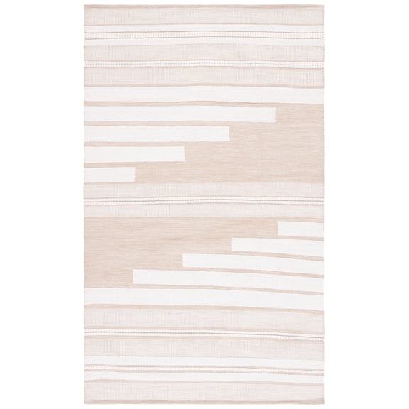 Safavieh Kilim Adam Striped Polyester Area Rug, Ivory/Tan, 5' x 8'