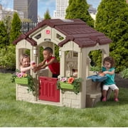 Step2 Charming Cottage Brown Toddler Plastic Playhouse للأطفال في الهواء الطلق