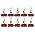 thumbnail image 1 of Luces de marcador LED para remolque de camión Unique Bargains 24V, ovaladas, de plástico, impermeables, rojas, 10 piezas, 1 of 7