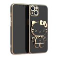 thumbnail image 1 of HelloKitty-funda de teléfono con espejo de maquillaje, carcasa trasera suave chapada para IPhone 14 Pro Max 13 12 11 X Xr Xs Max Fivean unisex, 1 of 2